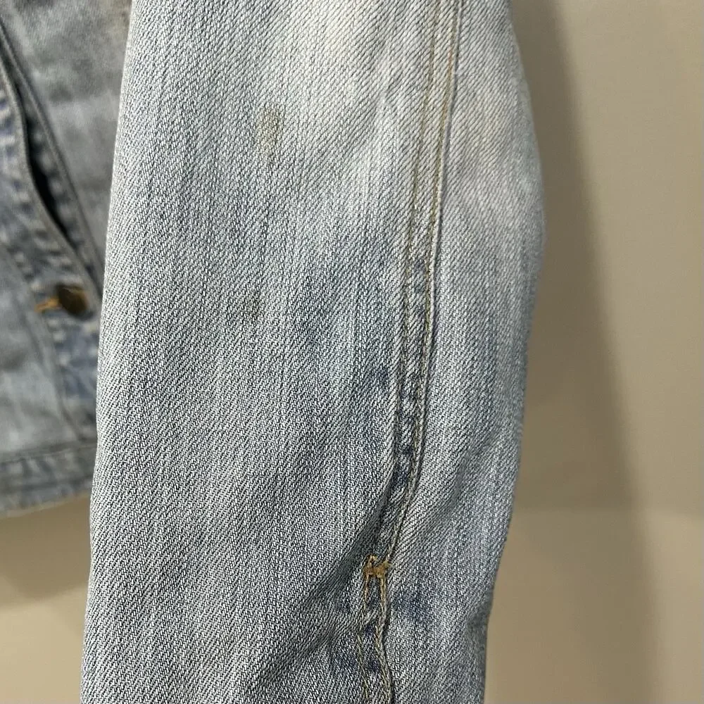 Girls Old Navy Lined Distressed Denim‎ Jean Jacket XXL